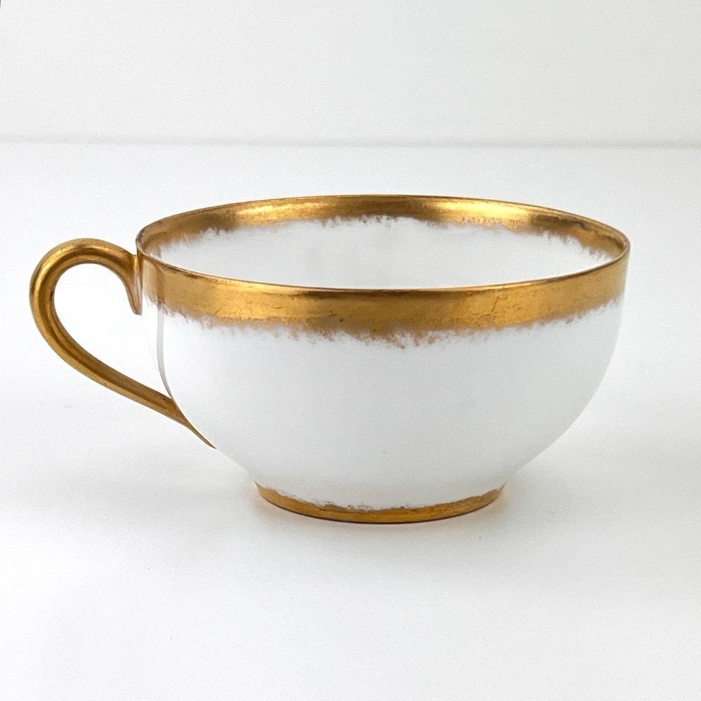 Antique Nippon Hand Painted Porcelain Gold R initial letter teacup - Picture 3 of 8